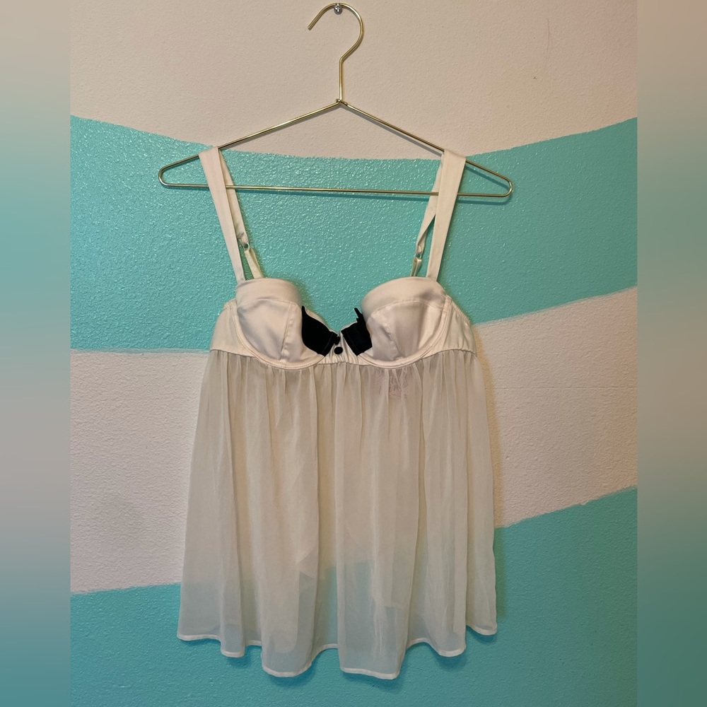 34B Victoria’s Secret tuxedo lingerie chemise top